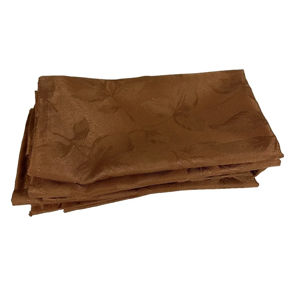 Copper Brown Rust Leaves Cloth Napkins Set 4 Thanksgiving Fall Autumn 17